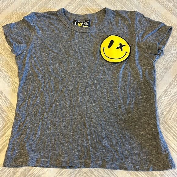 If lost return to LOVE Girls Grey T-Shirt Smiley Face - Size L - Picture 1 of 6